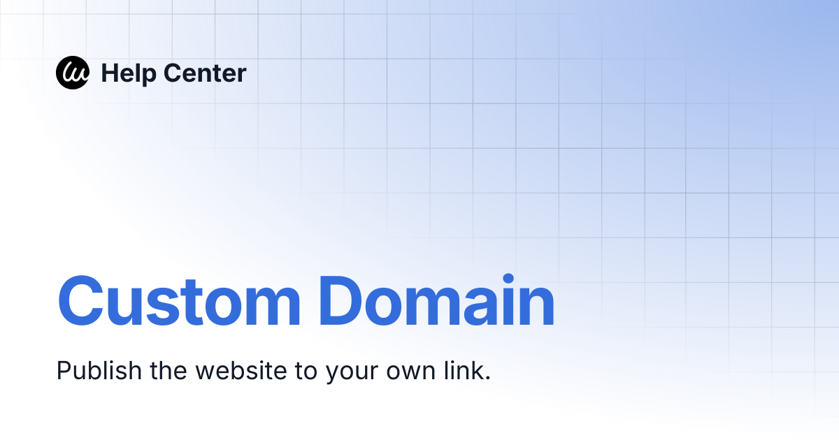 Custom Domain | Help Center